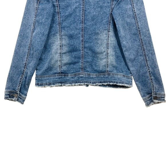 distressed denim jacket size medium HANGAR-29 - Picture 3 of 16